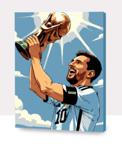 Paint by Numbers 30x40, Campeon del mundo - Messi