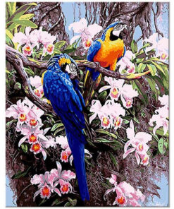 Paint by Numbers 40x50, Loro en las Flores