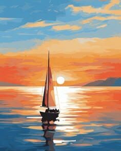 Paint by Numbers 40x50, Travesia al atardecer