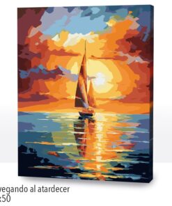 Paint by Numbers 40x50, Navegando al atardecer