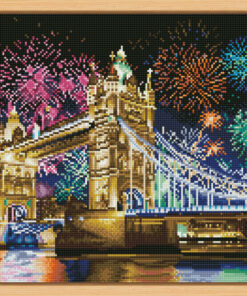 Diamond Painting 43x53, Puente de Londres de noche