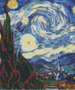 Diamond Painting 35x45, Noche estrellada - Van Gogh