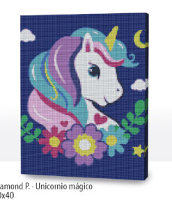 Diamond Painting 30x40, Unicornio Mágico